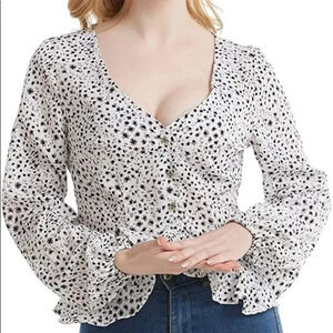 Black and White Dots Blouse